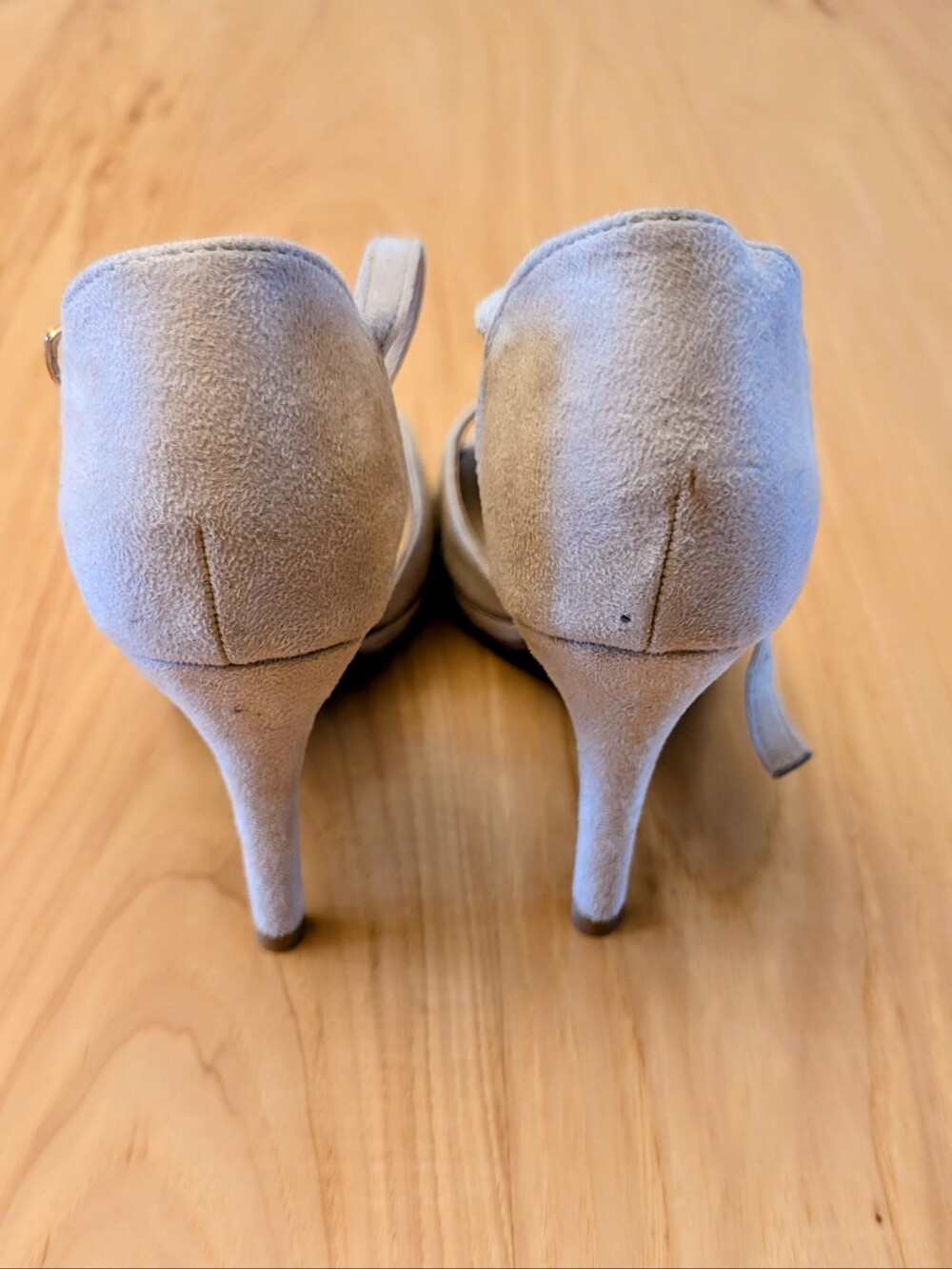 Dream Pairs Light Tan Suede Open-Toe Ankle Strap Heels - Picture 3 of 4